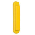 Yellow rectangular push button switch housing with rounded ends