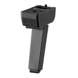 Black extension leg made of glass fibre reinforced polyamide PA 6 with snap-in lock and rubber feet