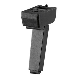 Black extension leg made of glass fibre reinforced polyamide PA 6 with snap-in lock and rubber feet