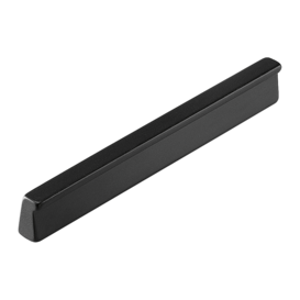 Black anodized profiled aluminum handle with a matte finish