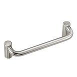 Round stainless steel VG-05 handle with brushed dull bright finish and cylindrical mounts connected by curved bow