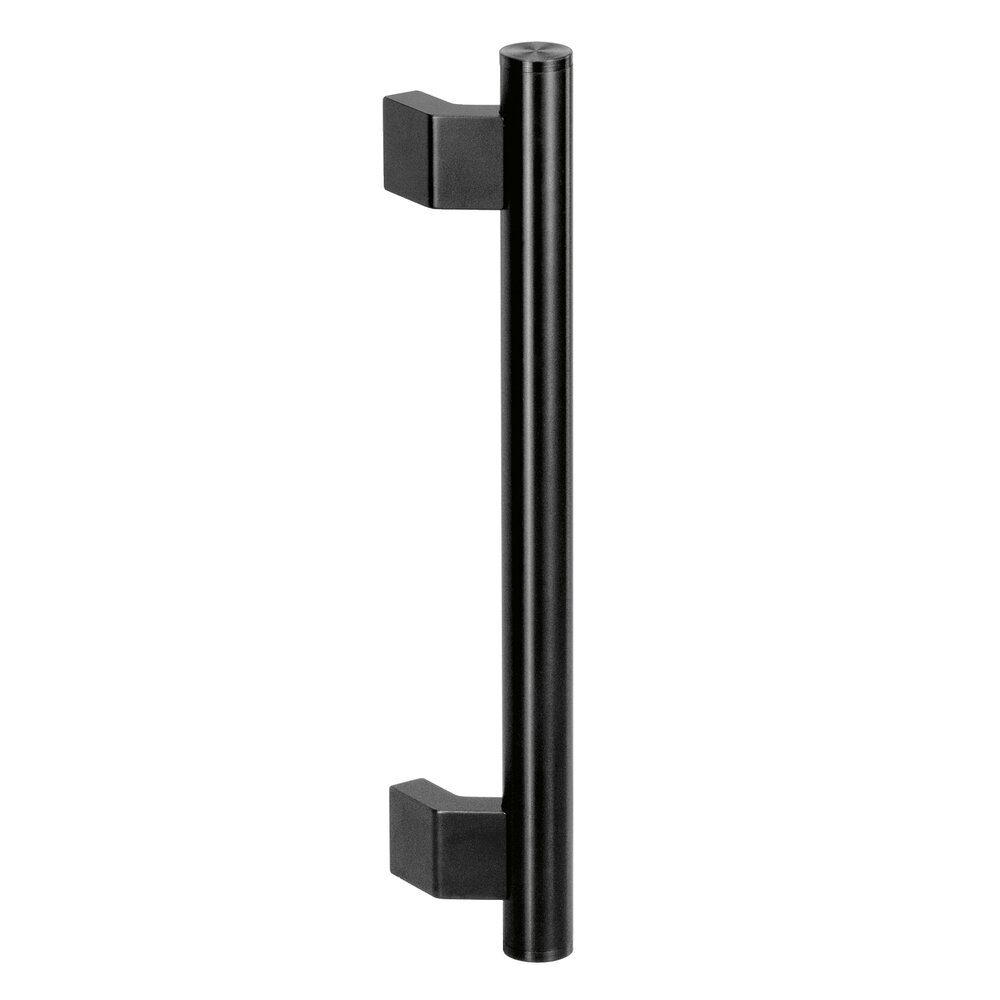 Black tubular aluminium handle with two square mounting brackets