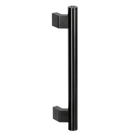 Black tubular aluminium handle with two square mounting brackets